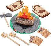 Fisher-Price Preschool Pretend Play S’More Fun Campfire 18-Piece Camping Dress Up Set for Kids Ages 3+ Years