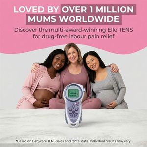 Babycare Elle TENS Maternity Machine – Dual Channel Pain Relief for Labour, Includes Electrodes & Batteries