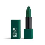 3INA MAKEUP - The Lipstick 734- Green Lipstick with Vitamin E & Shea Butter to Nourish the Lips - Long Lasting Lip Colour with Matte Finish and Creamy Texture - Vegan - Cruelty Free