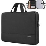 Ytonet Laptop Case 15.6 Inch, Water Resistant Laptop Sleeve for Men Women, Slim Laptop Cover TSA Computer Carrying Bag with Handle, Compatible with HP Dell Lenovo Apple Notebooks, Black