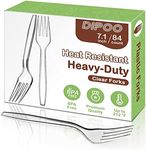 Dipoo 7.1" Clear Plastic Forks Heav