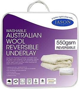 Jason 550gsm Australian Wool Reversible Underlay, Single Bed