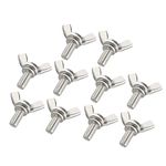 uxcell Wingbolt Butterfly Wing Thumb Hand Screws Bolts M6x12mm 1mm Pitch Carbon Steel 10pcs