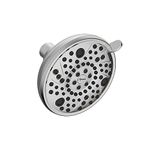 Aquieen 8 Function Water Saving Mist & Rain Shower Head 5" (Galaxy) - Plastic, Silver, Chrome