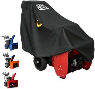 KEMIMOTO 600D Waterproof Snow Blower Cover, Snowblower Cover with Reflective Strap & Hanging Loop, Universal Fit for 1 & 2 Stage Snow Throwers, Compatible with Ariens, Ego, Cub Cadet, Craftsman, Toro