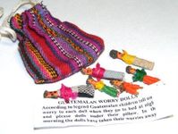 Just4ugifts - set of worry dolls and their pouch.