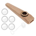 LT Easiyl 1 Set Of Wooden Kazoo Orff Instruments Musicial Partner Kazoo for Guitar Ukulele Violin Piano Accompaniment With Membrane Included 103x25x15mm