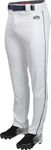 Rawlings Launch Series Full Length Baseball Pants | Piped | Adult Sizes White/Navy