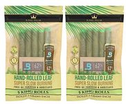 Organic Pre Rolls, Tobacco & Chemical Free, Super Slow Burning, 100% Real Palm Leaf, Just Fill It (10 Kings)