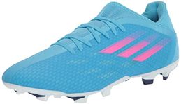 adidas Unisex X Speedflow.3 Firm Ground Soccer Shoe, Sky Rush/Team Shock Pink/White, 12 US Men