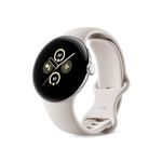 Google Pixel Watch 2 with the Best of Fitbit and Google, Android Smart watch - Polished Silver Aluminum Case - Porcelain Active Band - Wi-Fi (Renewed)