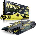 Hoy Hoy Cockroach Trap, Made in Japan, 5 Traps, Pesticide Free Safe and Easy Cockroach Trap, Irresistible Bait, for Home with Kids & Pets, Water Resistant, No.1 Japanese Trap,