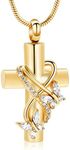 Imrsanl Butterfly Cross Urn Necklac