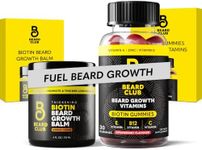 The Beard Club Biotin Beard Balm and Growth Gummies Bundle - Mens Grooming Kit with Thickening Shea Butter Balm and Vitamin B12, E, C Gummy Supplement - Supports Fuller, Thicker Looking Facial Hair