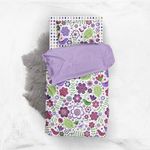 Bacati Botanical Purple Twin Comforter Set