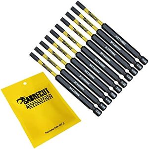 10 x SabreCut SCTX2589_10 89 mm T25 TX25 Juego de puntas de destornillador de impacto magnético Torx Heavy Duty Compatible con Dewalt Milwaukee Bosch Makita y más