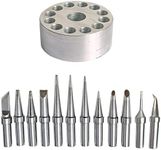 ShineNow ET Tips for Weller WE1010NA WES51 WESD51 PES51 WEP70 Soldering Tips 12pcs Pack with a Metal Tip Holder
