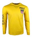 POLO RALPH LAUREN Men's Long Sleeve 1967 USA Shield T-Shirt (2XL,Yellow), Yellow