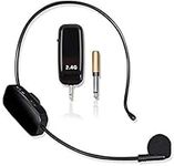 2020 Upgrade 2.4G Wireless Microphone Headset, 2 in 1，165ft Range,Fitness Microphone Headset for Speakers, Voice Amplifier, PA Speakers(Not Support Phone/Mac/Laptop)