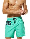 TAUWELL Mens Sports Surfing Swimwear Board Shorts (Large / 31-33 Inches, 8302 Aqua)
