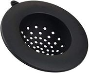 iDesign Kitchen Sink Strainer, Drain Protector, Trap Debris and Prevent Clogging - Silicon, Black