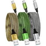 USB C Charger Cable,3Pack 1.8M/6FT USB to USB C Cable,Long Type C Fast Charging Cable Compatible with iPhone 17 16 15,Samsung Galaxy S24/S23/S22/S21/S20,Note 10/9/8,Huawei,HTC,LG,Moto,Google Pixel
