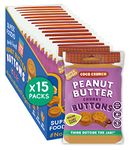 SUPERFOODIO Peanut Butter Buttons | Chocolate Coco Crunch Flavour | Vegan & Low Carb | All-Natural | Protein | No Refined Sugar (20g x15 Packs)