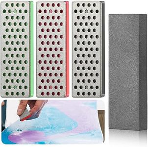Gisafai 4 Pcs Ski Snowboard Side Edge Bevel Sharpener Tuning Kit Snowboard Edge Files Skate Sharpener Gummy Stone for Sharpening Skate Base Winter