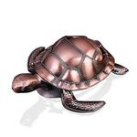 K COOL Ashtray, Outdoor Ashtray with Lid Smokeless Waterproof Ash Tray with Cute Turtle Decor, Metal Ashtray for Cigarettes Home Office, Porch Patio Decorations Outdoor Indoor Ashtray (Red Copper)