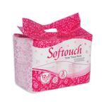 Softouch 3 Ply Toilet Paper tissue roll 12-in-1 (12 Rolls) | soft and highly absorbent | 100% Natural Virgin Cellulose Fiber