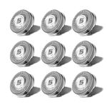 SH50 Replacement Heads for 5000 Series, Replace HQ8 Heads, Compatible with AquaTouch, PowerTouch, Replacement Heads for Series 5000 Shavers, 9-pc pack