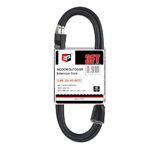EP 3 Ft Extension Cord - 12/3 SJTW Heavy Duty Black Extension Cable with 3 Prong Grounded Plug - Power Cord for Lawn, Garden, Appliances