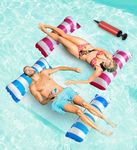 SYADEL Water Pool Lounge Bed Swim Chair Beach Swimming Pool Hammock Seats Portable Water Floats Bed for Party Vacation Fun Rest Saddle Beach Drifter Floting Hammock for Pool (Pack of 1)