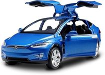 VARIYA ENTERPRISE Metal Pull Back Diecast Car 1:32 Tesla X90 Pull Back Car Model With Sound Light Boys Gifts Toys For Kids?Pack Of 1?,Multicolor