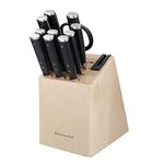 KitchenAid, Forged Knife Set 11 piece, Knife Block and Sharpener, Japanese Steel, 10 Knives, Shears, Block & Sharpener Set