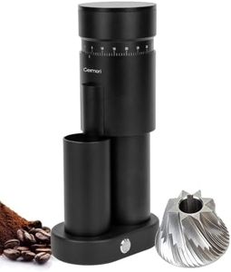 Burr Coffee Grinder,Wirsh Geimori GU63 Electric Single Dose Grinder with 63mm Conical Burr,Stepless Adjustment for Espresso&Pour Over,110 RPM Cold Grind, Low Retention Grinder with Magnetic Dosing Cup