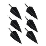 e5e10 6Pcs Black Dragon 150 Grain Broadheads Arrow Tips Crossbow Mechanical Arrowhead