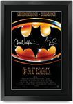 HWC Trading A3 FR Batman Movie Poster Michael Keaton Jack Nicholson Signed Gift FRAMED A3 Printed Autograph Film Gifts Print Photo Picture Display