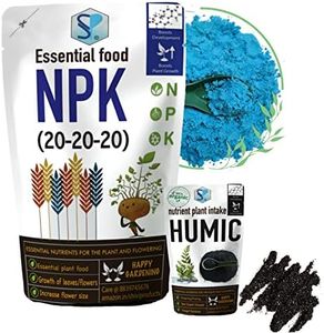 Shiviproducts NPK 20-20-20 home gardening Fertilizers for Plants (400 gm),powder + Organic Humic Acid Fertilizer for Root Growth (free sample),powder