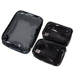 ZUCA Utility Pouch Combo Set - One Large and Two Mini Utility Pouches, Clear