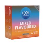 EXS | Mixed Flavoured Condoms | Natural Latex & Silicone Lubricated | Vegan | 48 Pack