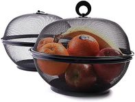 2 Pack Black Mesh Fruit Baskets wit