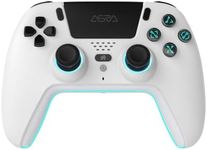 ASRVA White Wireless Pro Controller for PS5, Hall Effect Joystick No Drift, 2 Back Paddles, Macro, Gyro, 1000mAh, RGB, Compatible with PS5/Pro/Slim/PC/iOS/Android