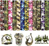 Tintnut Camo Patterned Heat Transfer Vinyl -12 Sheets 12"x10" Iron on Vinyl for T-Shirts Clothing Bags HTV Vinyl for All Cutting Machine