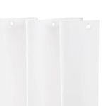 Kenney Lightweight 3 Gauge Waterproof PEVA Shower Curtain Liner with Durable Eyelet Hang Holes and Weighted Magnetic Hem for Bathroom, 70 inch W x 72 inch H, White