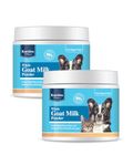 Whole Goat Milk Powder for Dogs & Cats | Digestive Health | Gentle on Digestion | Healthy Protein and Fats & Nutrients | Dog Milk | Cat Milk | 200g x 2 packs