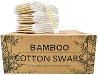 Wooden Cotton Swabs 1200ct / Biodegradable Double Tipped Bamboo Cotton Buds