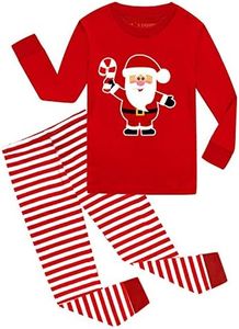 Tphon Girls Christmas Pajamas Toddler Boy Kids Holiday Pajamas Set Santa PJS Winter Sleepwear Children Clothes(Santa Claus,7T)