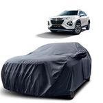 Teenox Polyester Car Body Cover Compatible for Maruti Suzuki Fronx 2023-2024 Models Dust Scratch Uv Ray Protection Car Cover - Gray