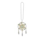 Ganz Dreamcatcher Car Charm, Zinc and Iron, 2 Inches Width, 2 Inches Height, Silver and Gold